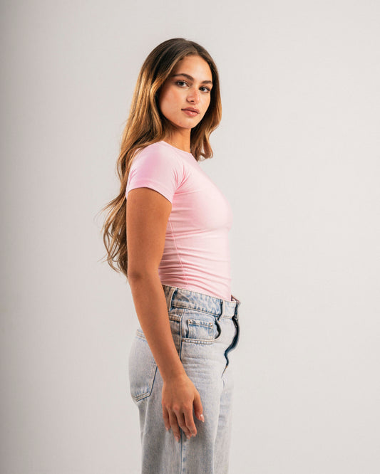 Pink basic top