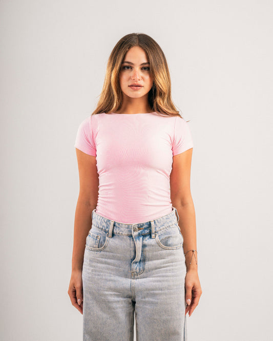 Pink basic top