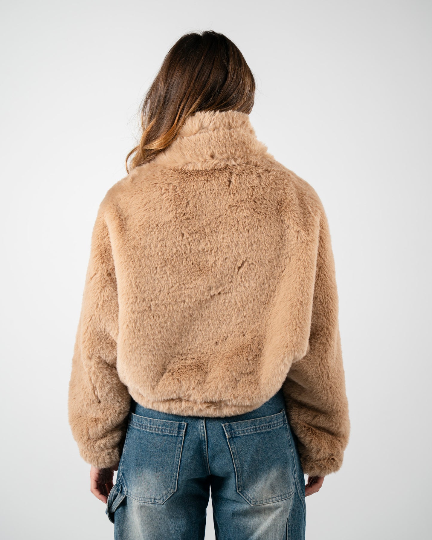 Light beige fur jacket