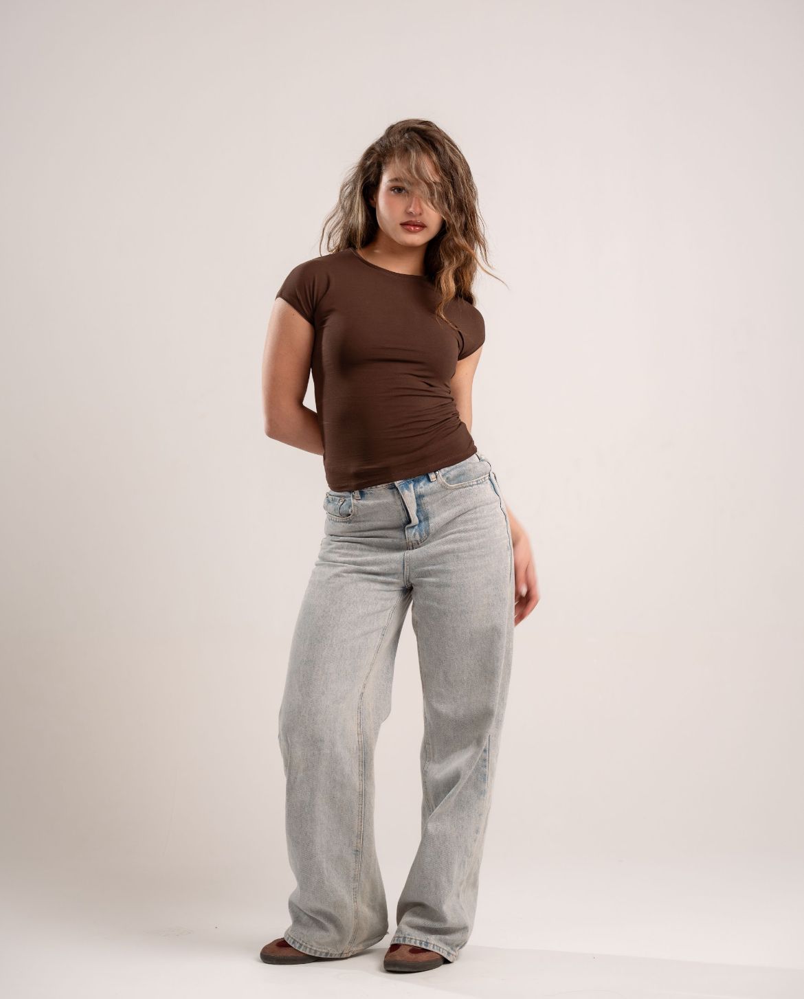Brown Sleeveless Baby Tee