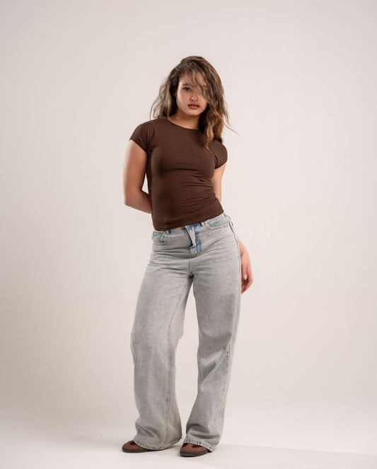 Brown Sleeveless Baby Tee