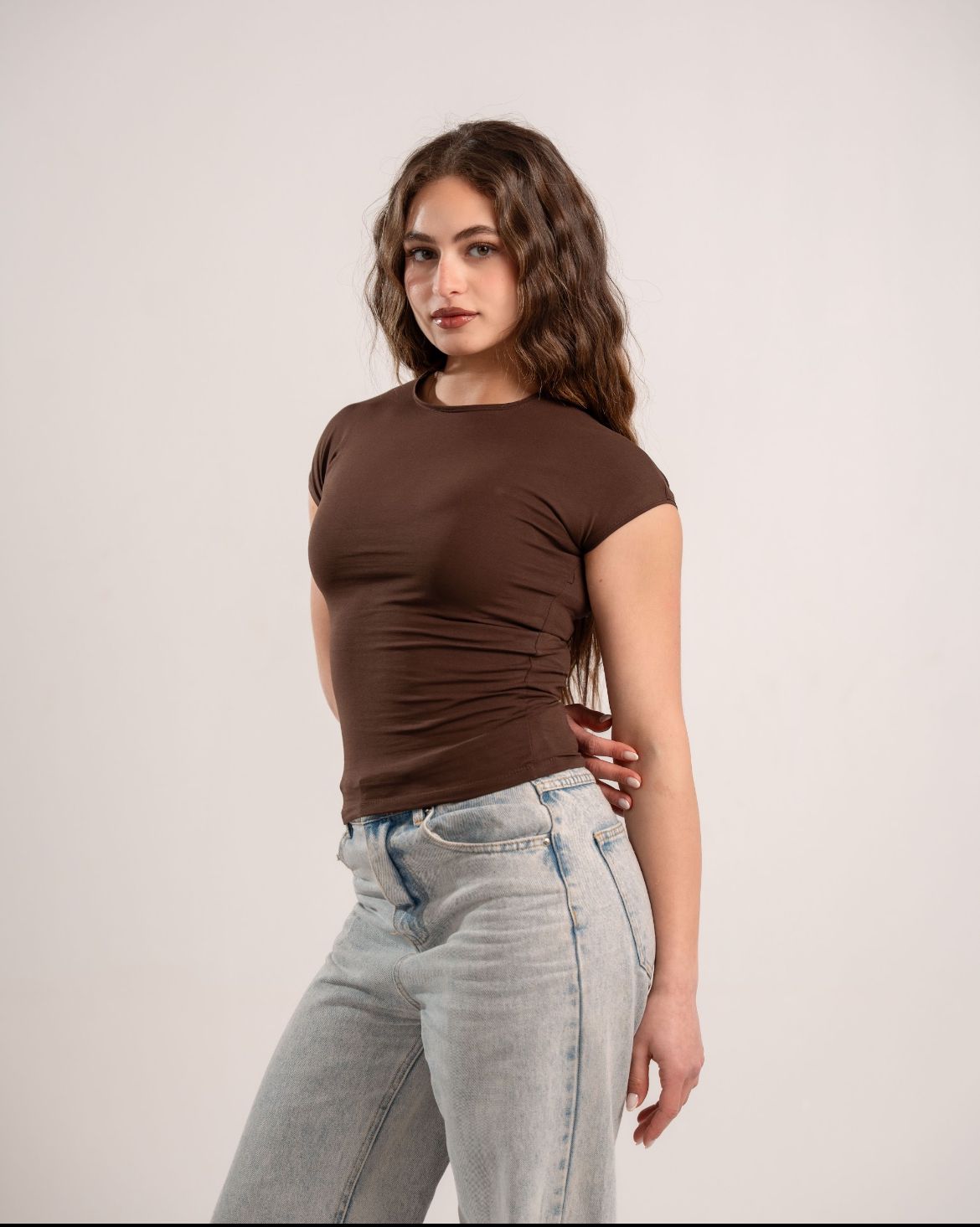 Brown Sleeveless Baby Tee