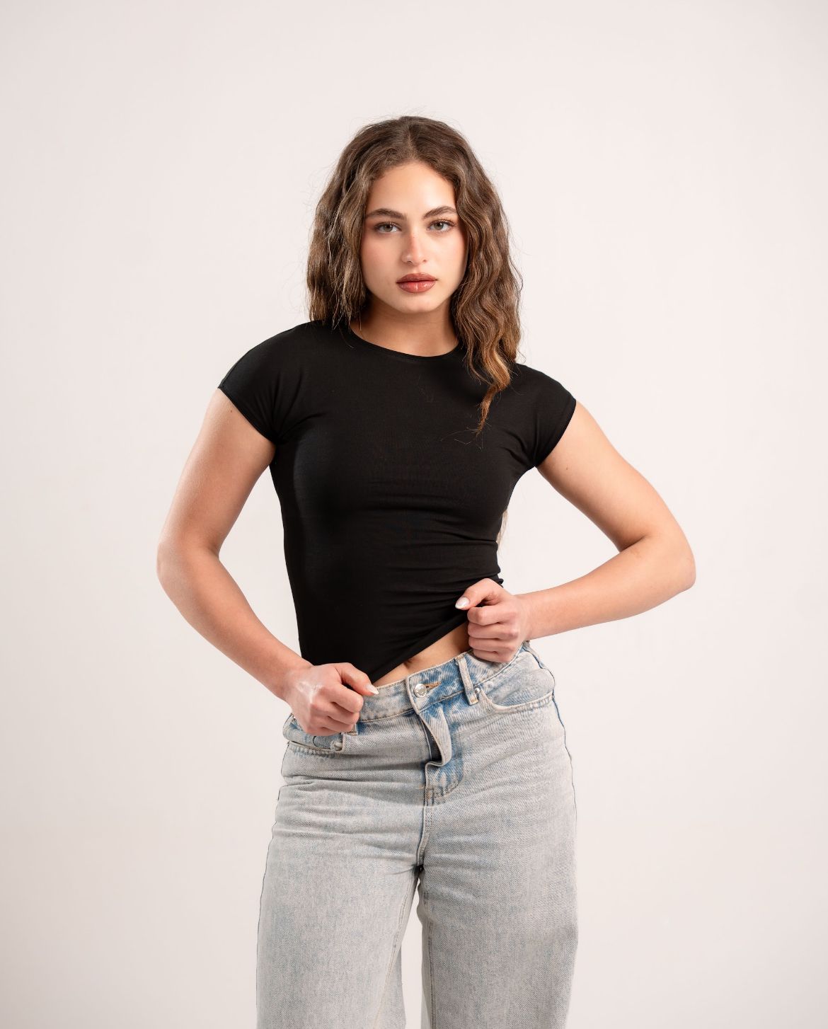 Black Sleeveless Baby Tee