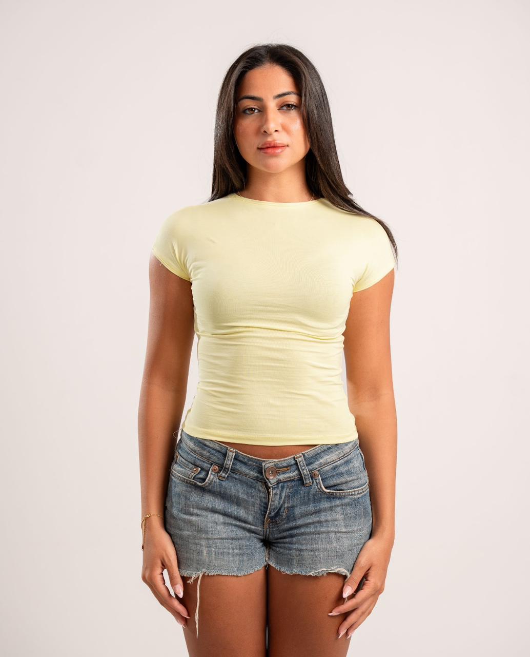 Butter Yellow Sleeveless Baby Tee